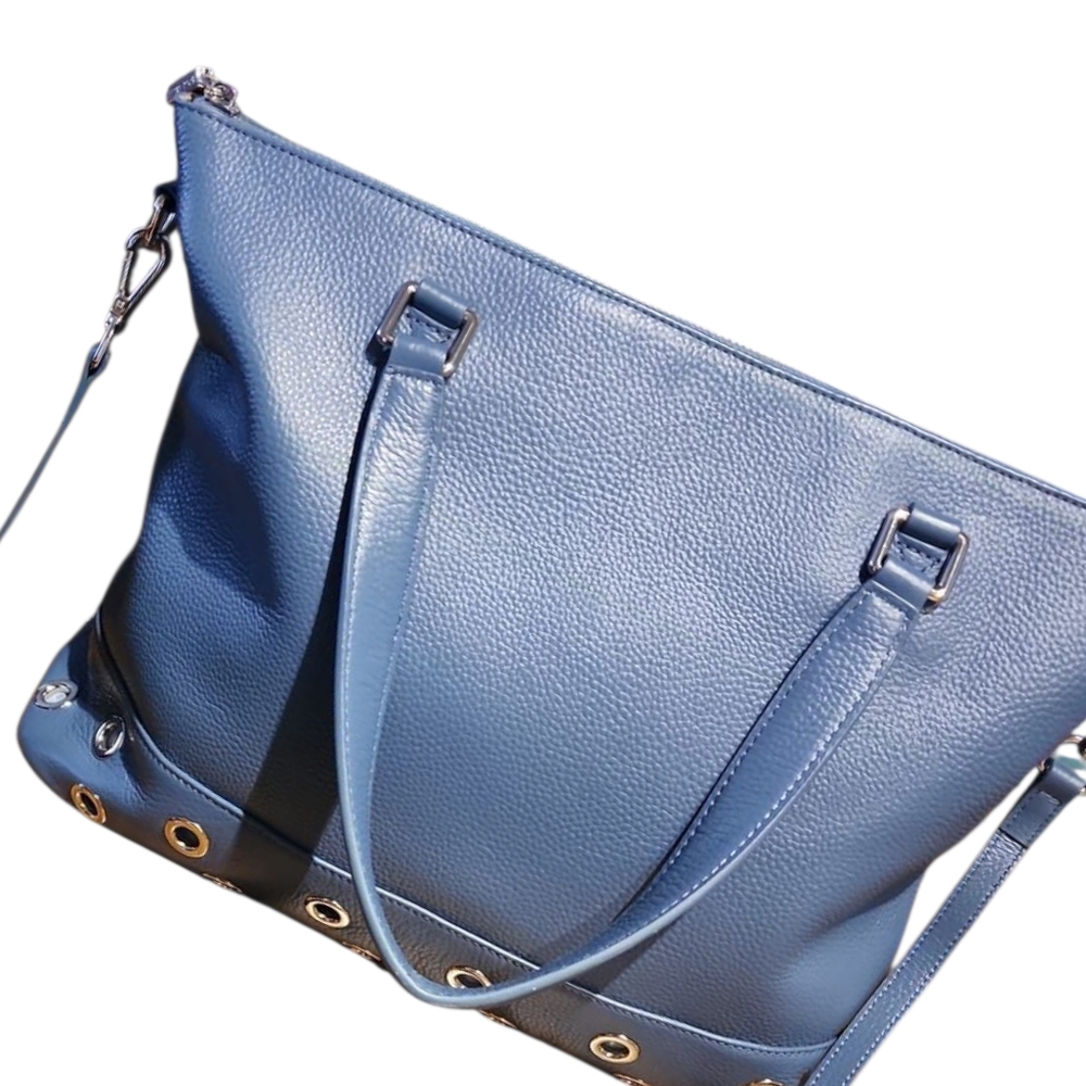 Celine Dion Blue Crossbody Bag with Adjustable Strap and Minimalist Design. New!